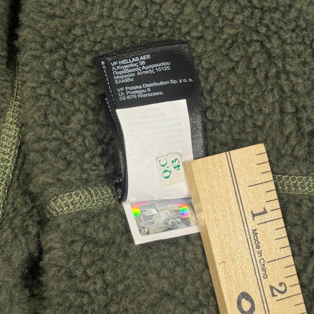The North Face Gordon Lyons 1/4 Zip Fleece Pullover Green Mens XL Sweater - Picture 7 of 11
